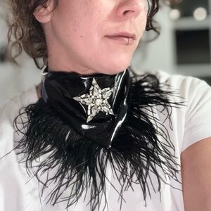 Black Feathered Star Choker